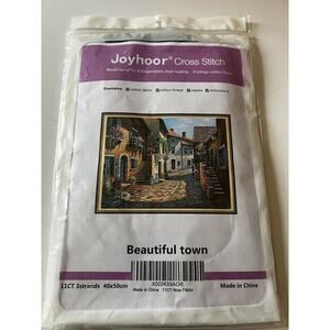 Joyhoor Cross Stitch Kit Beautiful Town Villa Home Cottage Needlework Craft New